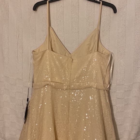 Irene by Mac duggal beautiful ball gown cream color size 12 very delicate fabric - Picture 6 of 8